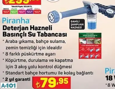 PİRANHA DETERJAN HAZNELİ BASINÇLI SU TABANCASI